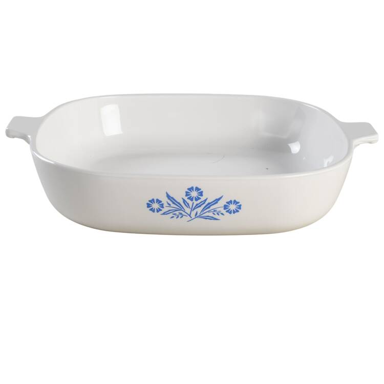 Cornflower Blue 2 Quart Square Casserole No Ceramic Lid