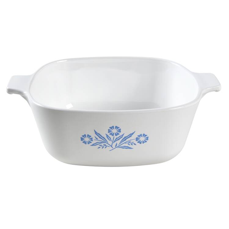 Cornflower Blue 1.5 Quart Square Casserole No Lid