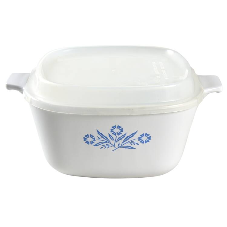 Cornflower Blue 1.75 Quart Square Casserole with Lid