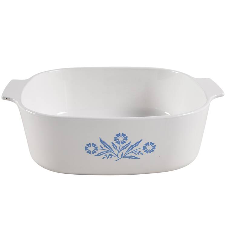 Cornflower Blue 4 Quart Square Casserole No Lid