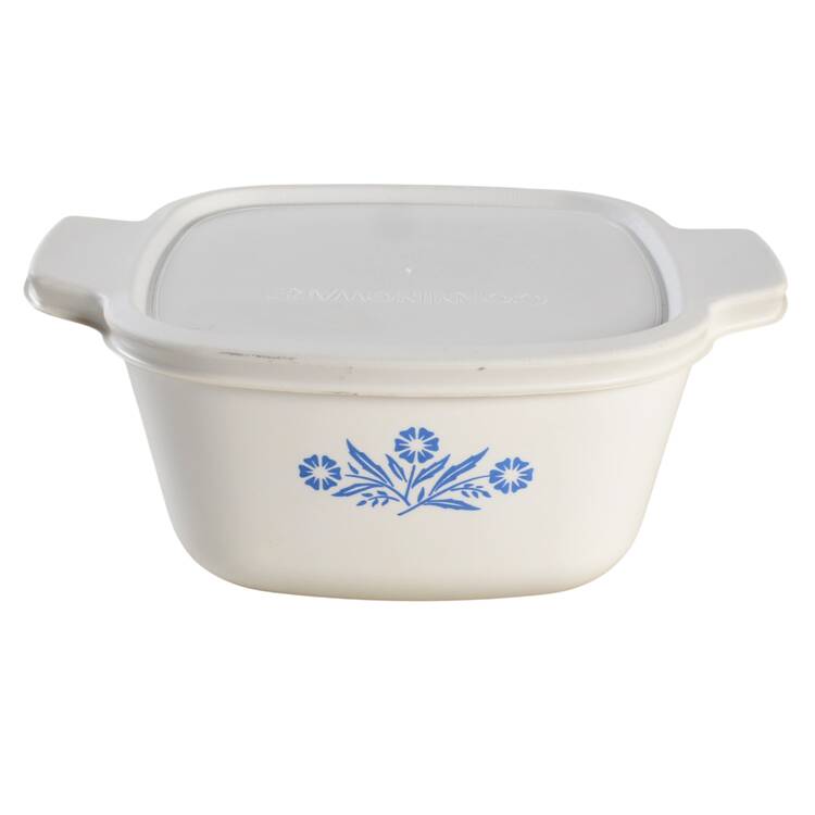 Cornflower Blue 1.75 Quart Square Casserole with Lid