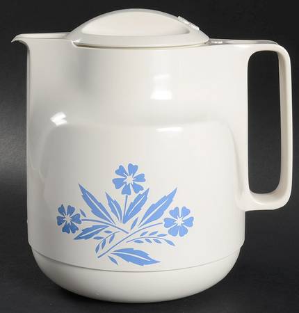 Cornflower Blue Plastic Thermos/Carafe & Lid