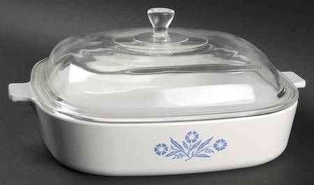 Cornflower Blue 2.5 Quart Square Casserole with Lid