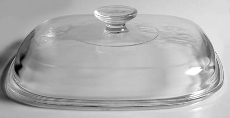 Cornflower Blue Glass Lid for 5 Qt Square Dutch Oven