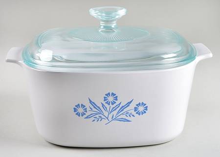Cornflower Blue 3 Quart Square Casserole with Lid