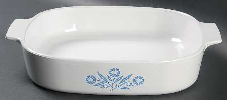 Cornflower Blue 2.5 Quart Square Casserole No Lid