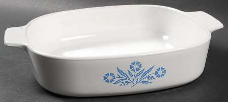Cornflower Blue 1.5 Quart Square Casserole No Lid