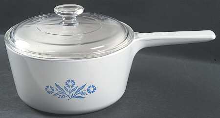 Cornflower Blue 2.5 Qt Saucepan W/Glass Lid