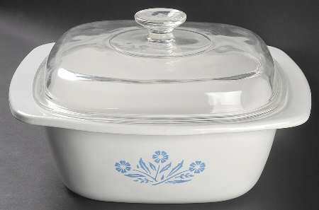 Cornflower Blue 5qt Square Dutch Oven W/Glass Lid
