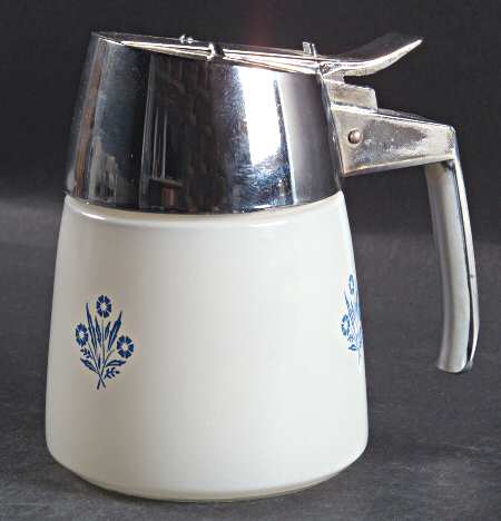 Cornflower Blue Glassware Syrup & Metal Lid