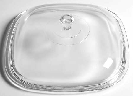Cornflower Blue Glass Lid for 5 Qt Square Dutch Oven