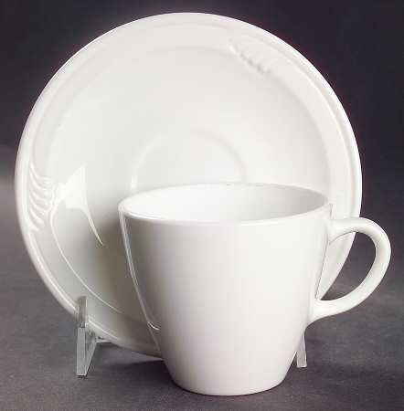 Cordon Blanc (Corelle) Flat Cup & Saucer Set
