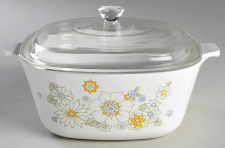 Floral Bouquet (Corelle) 2.5 Quart Square Casserole with Lid