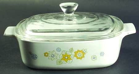 Floral Bouquet (Corelle) 1 Qt Square Casserole w/Glass or Plastic Lid