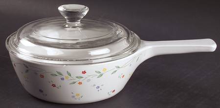 English Meadow (Corelle) 1 Pint Menuette Pan with Lid by Corning Corelle