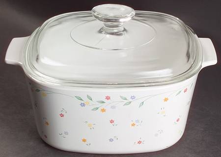 English Meadow (Corelle) 3 Quart Square Casserole with Lid