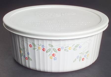 English Meadow (Corelle) 2.5 Qt Round Casserole & Plastic Lid
