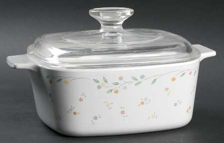 English Meadow (Corelle) 1.5 Quart Square Casserole with Lid