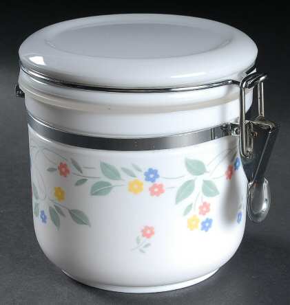 English Meadow (Corelle) Medium Canister with Hinged Lid