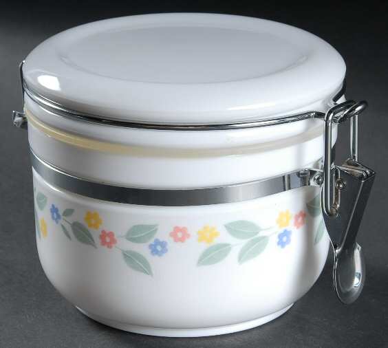 English Meadow (Corelle) Small Canister with Hinged Lid
