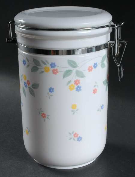 English Meadow (Corelle) Extra Large Canister with Hinged Lid