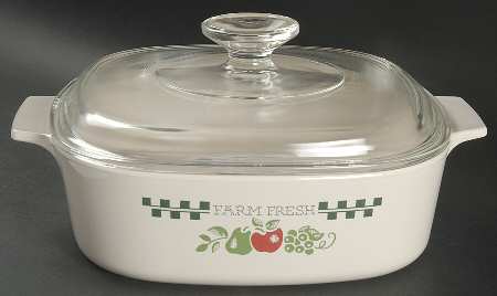 Farm Fresh 2 Quart Square Casserole with Lid
