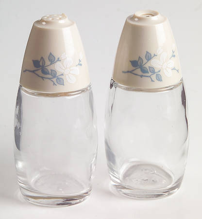 First of Spring (Corelle) Glassware Salt/Pepper Shaker & Plastic Lid