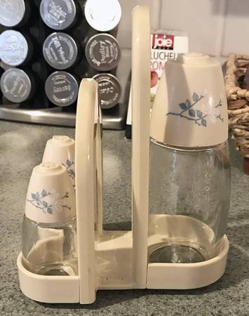 First of Spring (Corelle) Napkin,Salt&Pepper,Sugar Shaker Set W/Plastic Lids