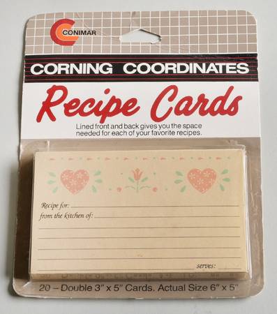 Forever Yours (Corelle) (Set of 20) Paper Recipe Cards