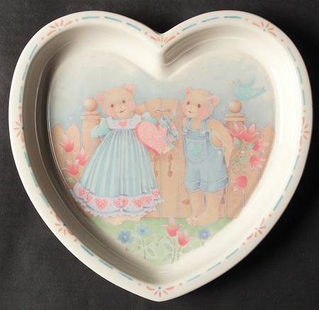 Forever Yours (Corelle) Melmac/Melamine Heart Shaped Child's Plate