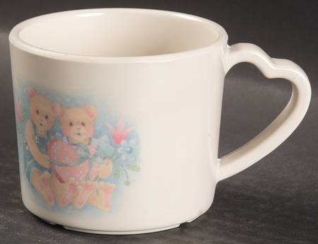 Forever Yours (Corelle) Melmac/Melamie Child's Cup with Heart Shape Handle