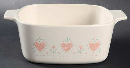 Forever Yours (Corelle) 1.5 Quart Square Casserole No Lid