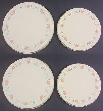 Forever Yours (Corelle) Stove Cover Set-Steel 2 8" & 2 10" Round Covers
