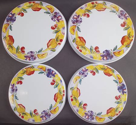 Fruit Basket (Corelle) Round Steel Stove Cover - Set of 4
