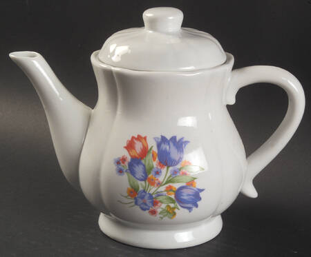 Fresh Cut (Green Trim, Corelle) Small Teapot & Lid