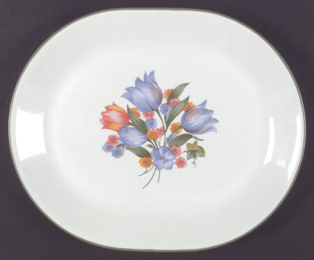 Fresh Cut (Green Trim, Corelle) 12" Oval Serving Platter