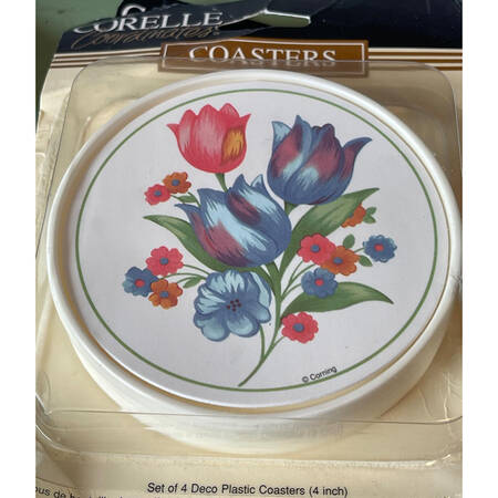 Fresh Cut (Green Trim, Corelle) Plastic Coaster