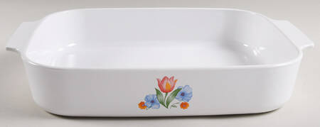 Fresh Cut (Green Trim, Corelle) 12" Rectangular Roaster