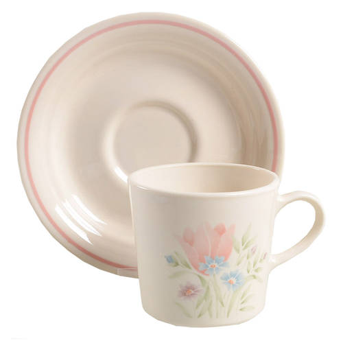 French Garden Flat Cup & Saucer Set