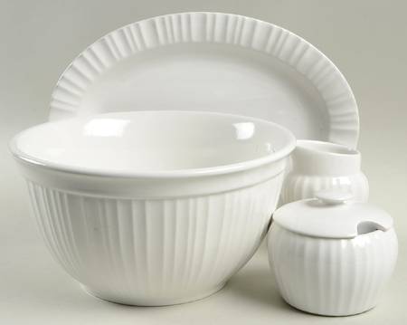 French White 5 Piece Hostess Set