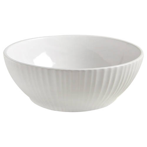 French White 10" Large Salad Serving Bowl