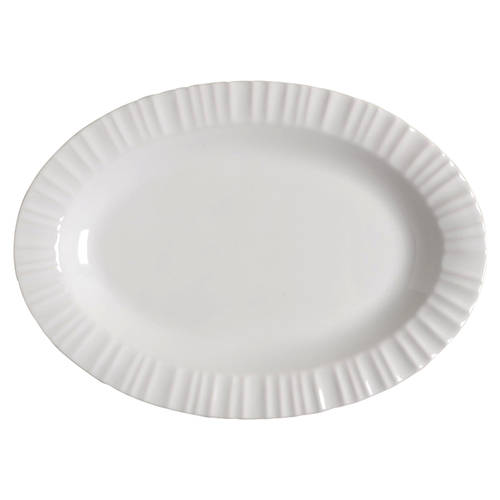 French White 12" Oval Serving Platter