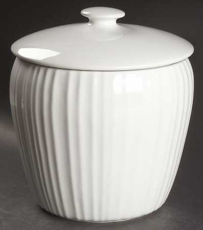 French White Large Canister & Lid by Corning Corelle