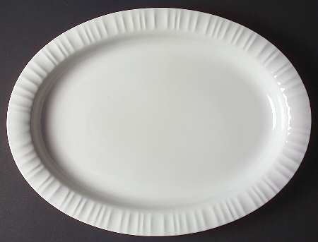 French White 15" Oval Serving Platter