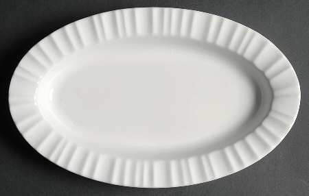 French White 10" Oval Serving Platter