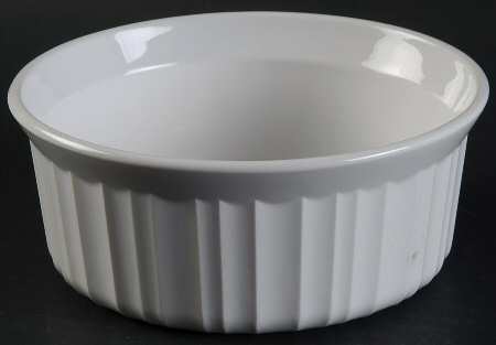 French White Individual Casserole No Plastic Lid