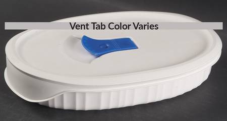 French White 1 Pint Oval Covered Casserole