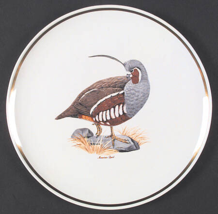 Game Birds (Gold Band) Dinner Plate