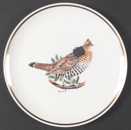Game Birds (Gold Band) Dinner Plate
