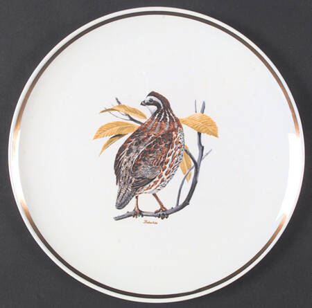 Game Birds (Gold Band) Dinner Plate